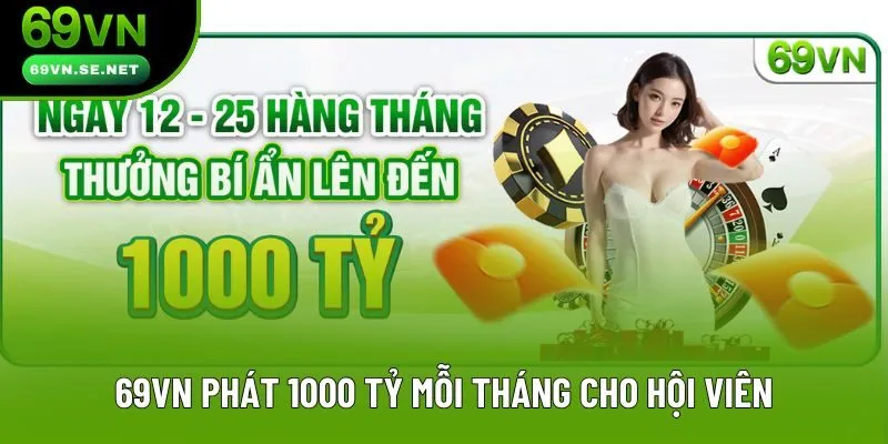 69VN phát 1000 tỷ mỗi tháng cho hội viên 69VN phát 1000 tỷ mỗi tháng cho hội viên